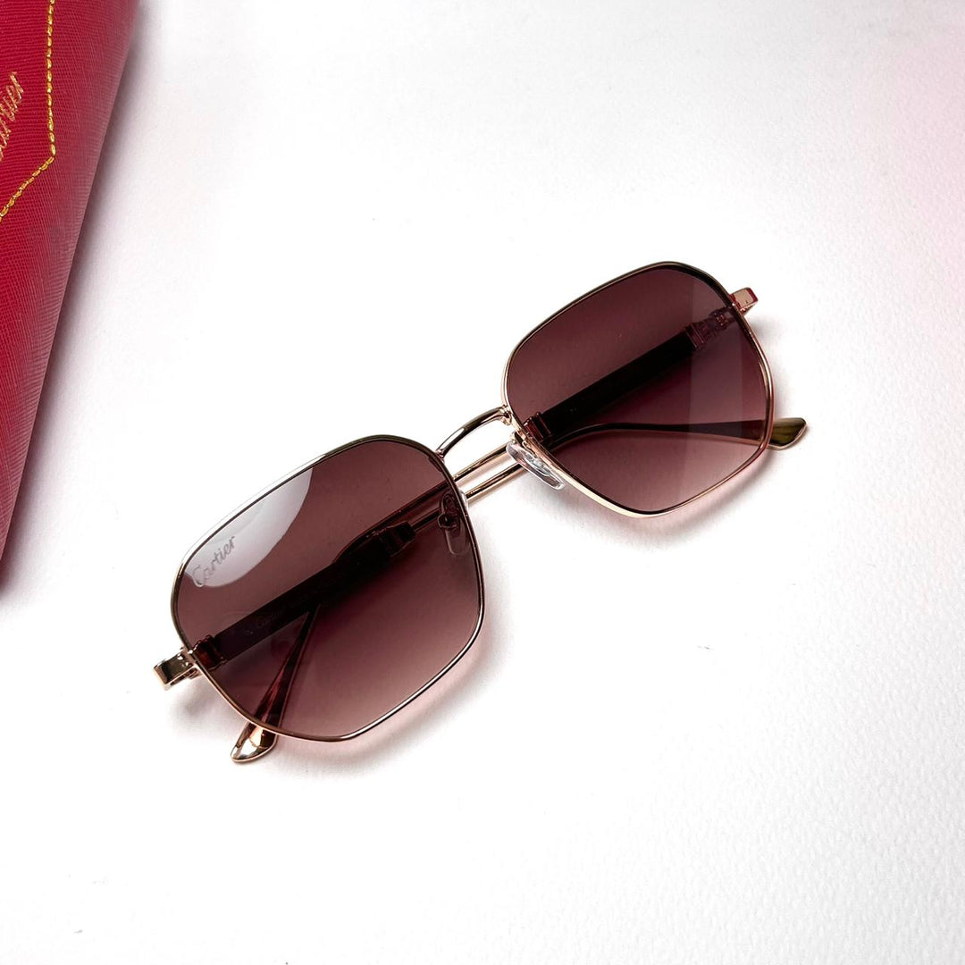 Cartier Signature C T09100 Square - Brown Gradient