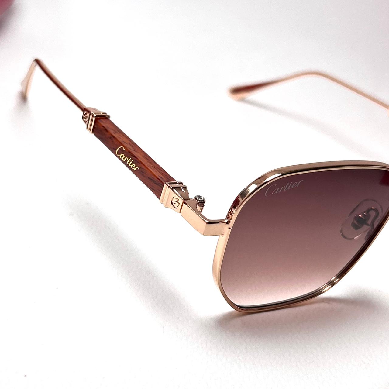 Cartier Signature C T09100 Square - Brown Gradient