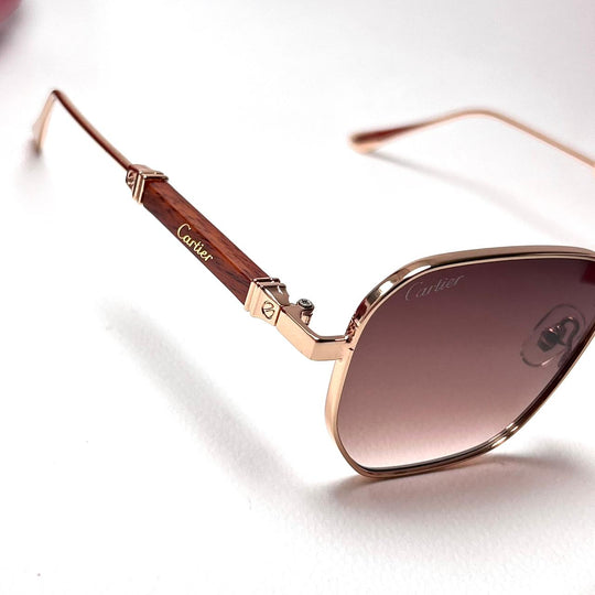 Cartier Signature C T09100 Square - Brown Gradient