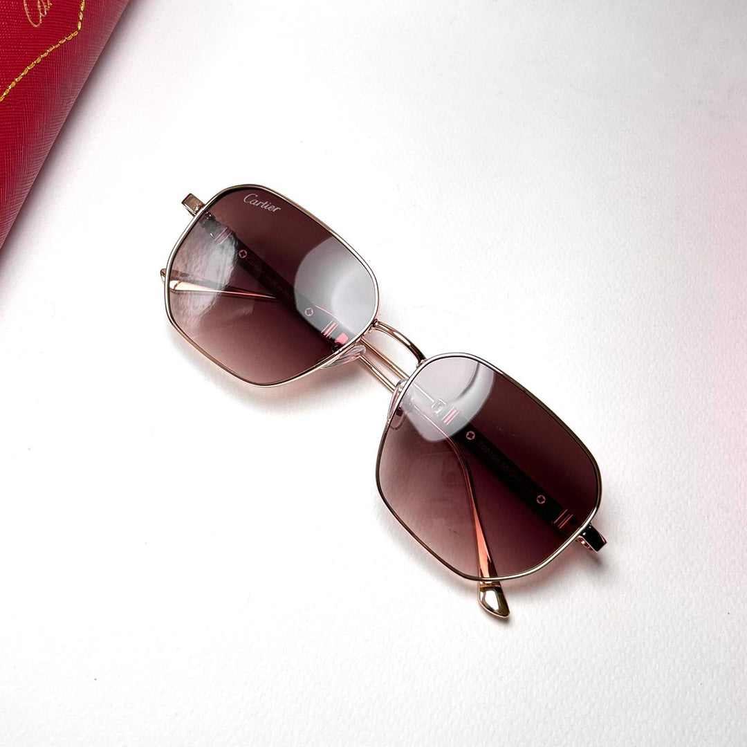 Cartier Signature C T09100 Square - Brown Gradient