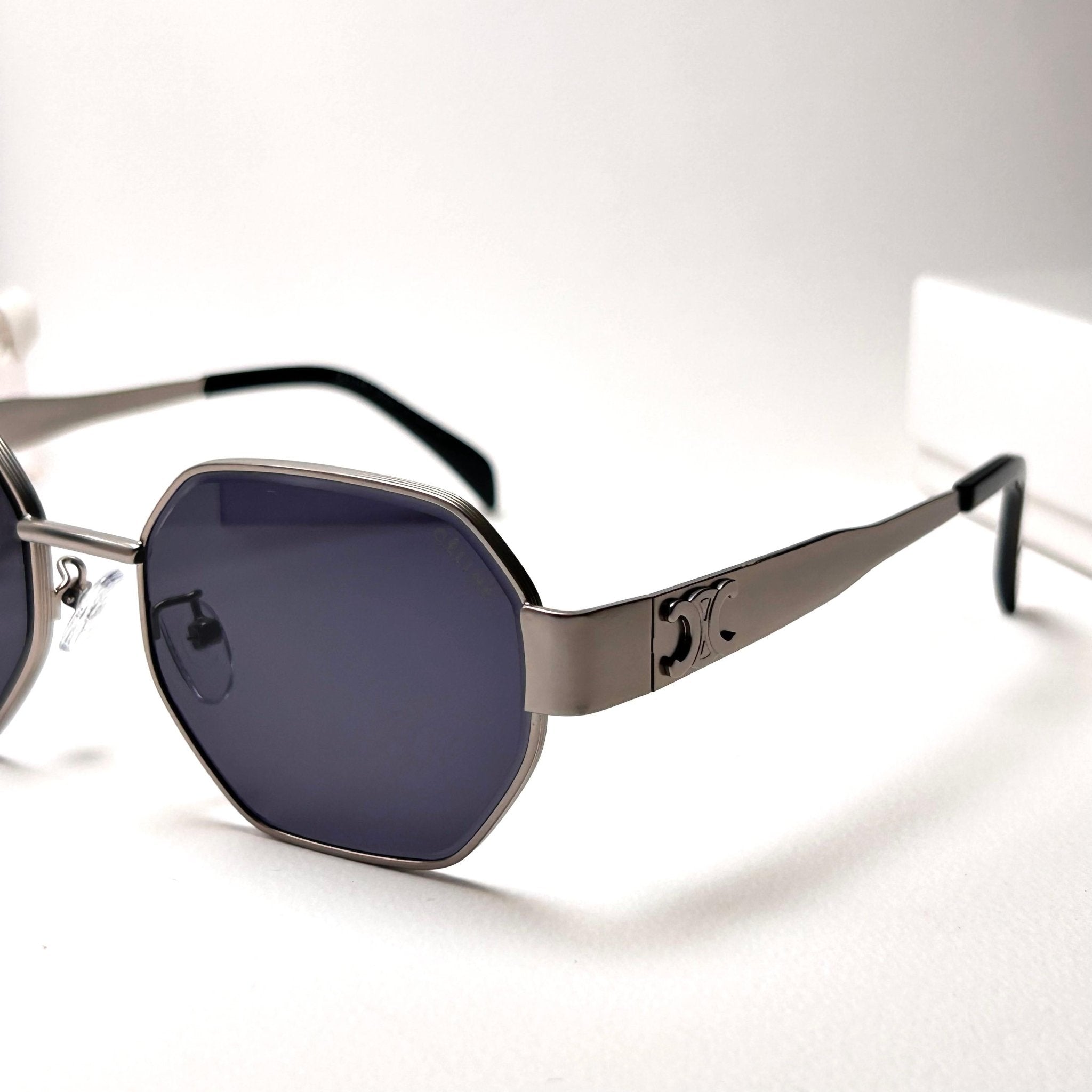 Celine Octagonal – Silver & Black