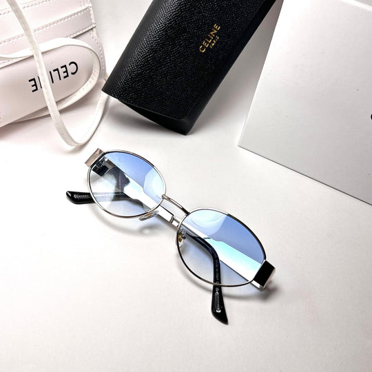 Celine Retro Oval – Light Blue