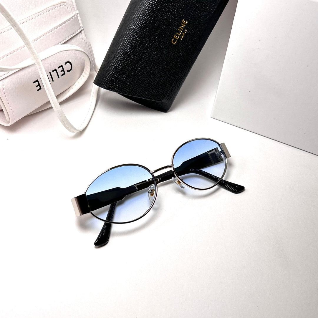 Celine Retro Oval – Light Blue