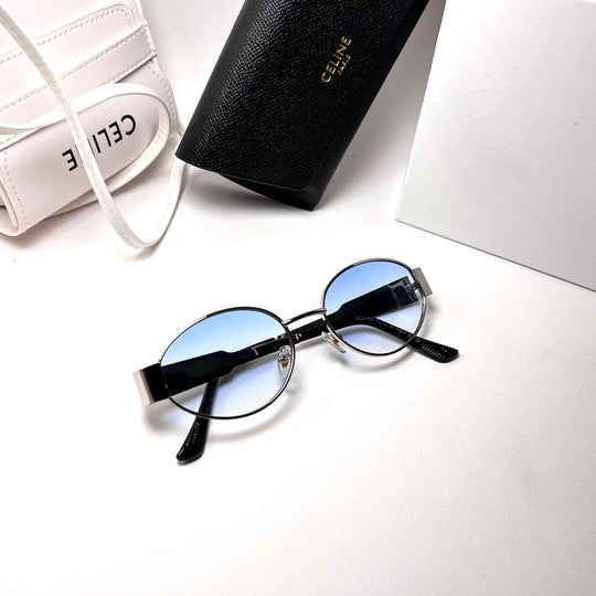 Celine Retro Oval – Light Blue