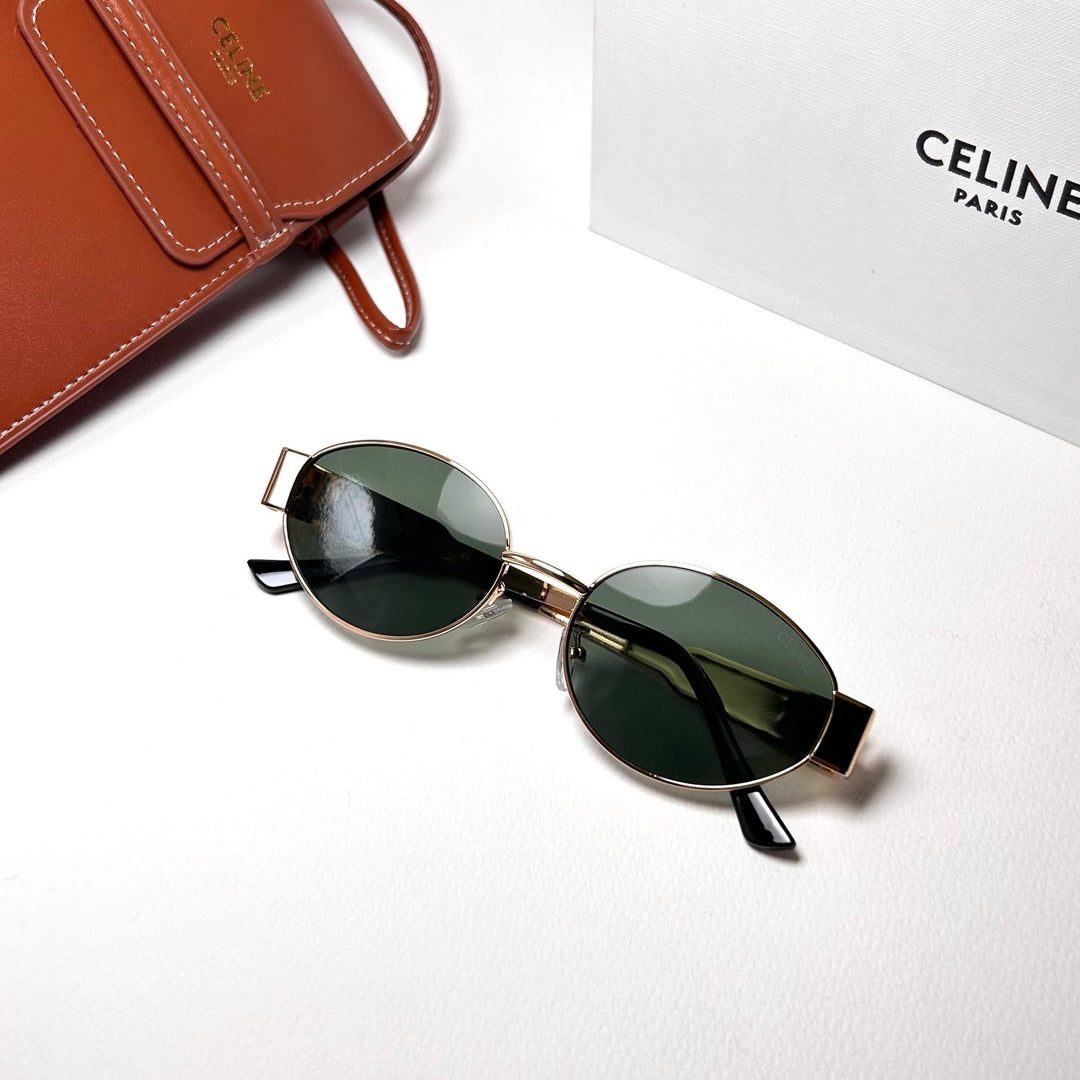 Celine Retro Oval – Oily Green