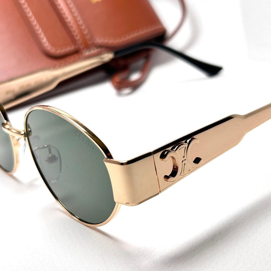 Celine Retro Oval – Oily Green