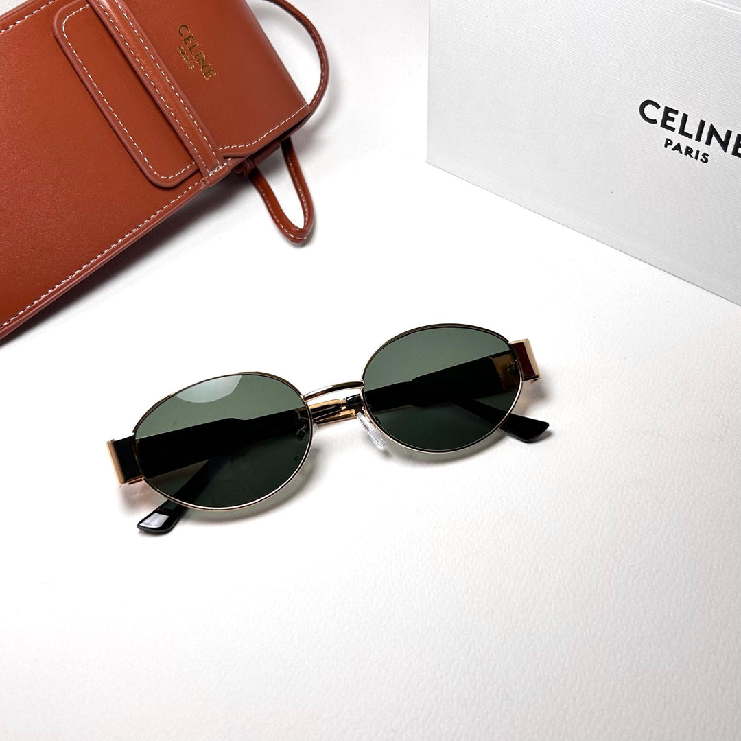 Celine Retro Oval – Oily Green