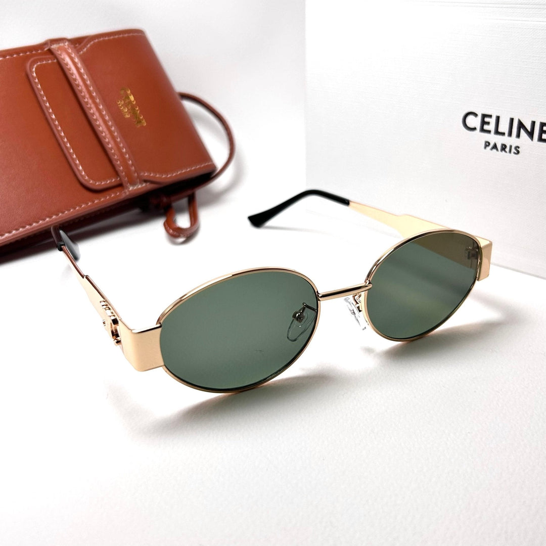 Celine Retro Oval – Oily Green