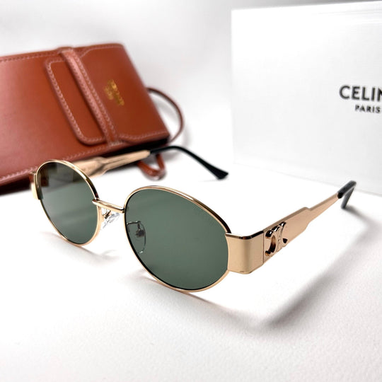 Celine Retro Oval – Oily Green