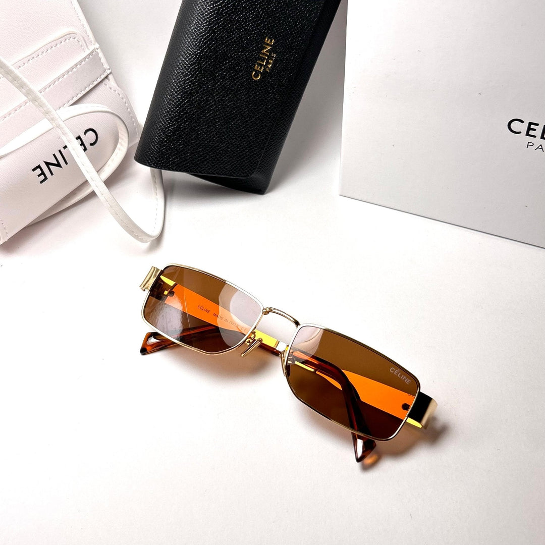Celine Triomphe 01 Rectangular – Golden Brown
