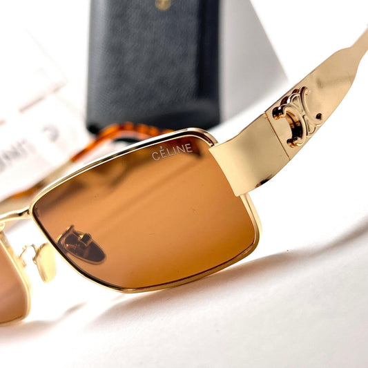 Celine Triomphe 01 Rectangular – Golden Brown