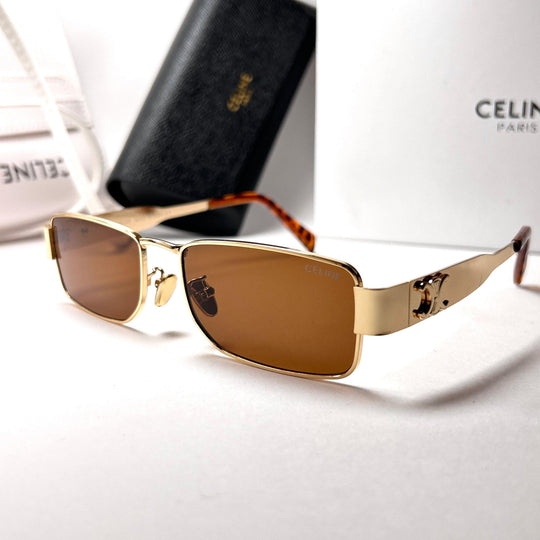 Celine Triomphe 01 Rectangular – Golden Brown