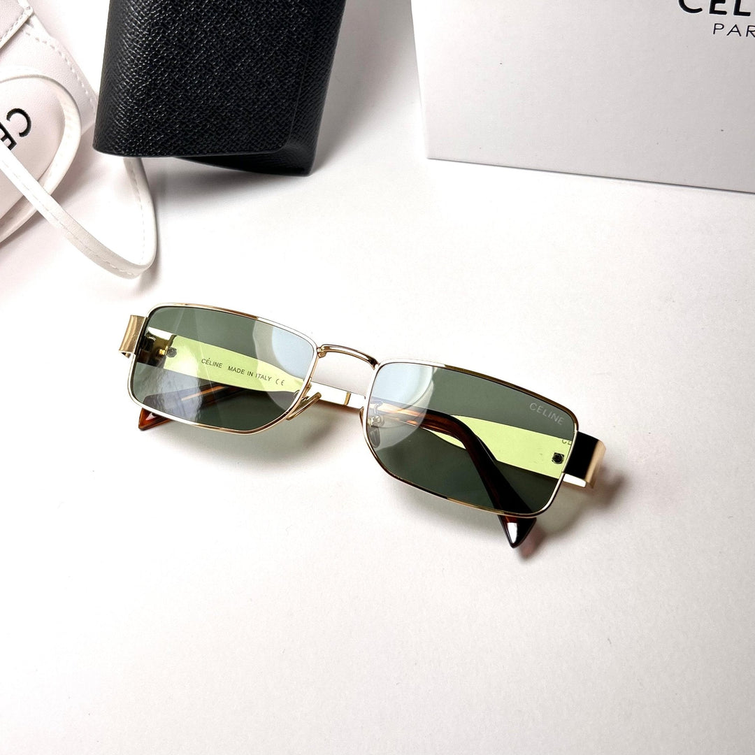 Celine Triomphe 01 Rectangular – Oily Green