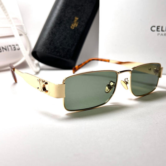 Celine Triomphe 01 Rectangular – Oily Green