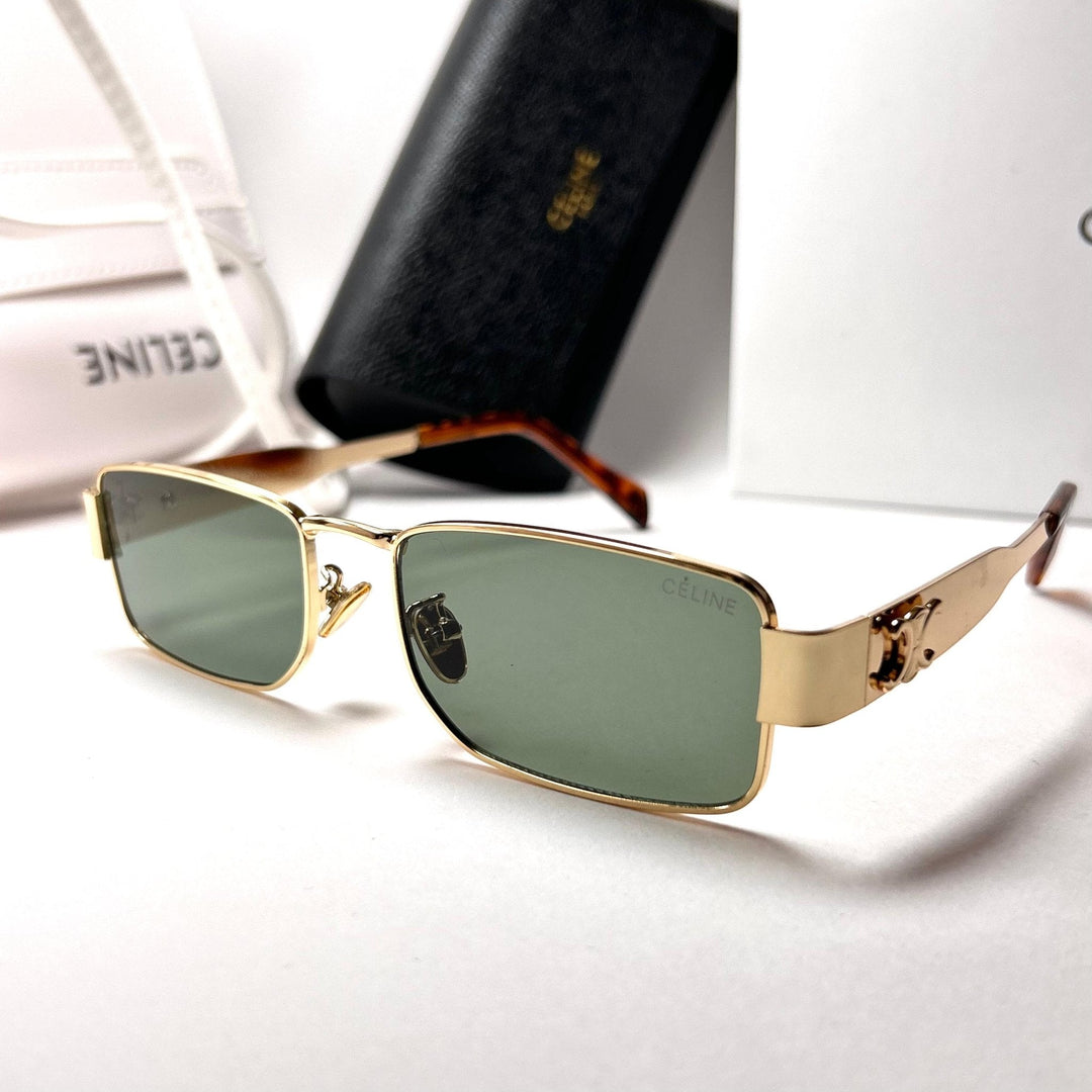 Celine Triomphe 01 Rectangular – Oily Green