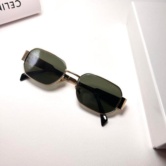 Celine Triumph Rectangle – Oily Green