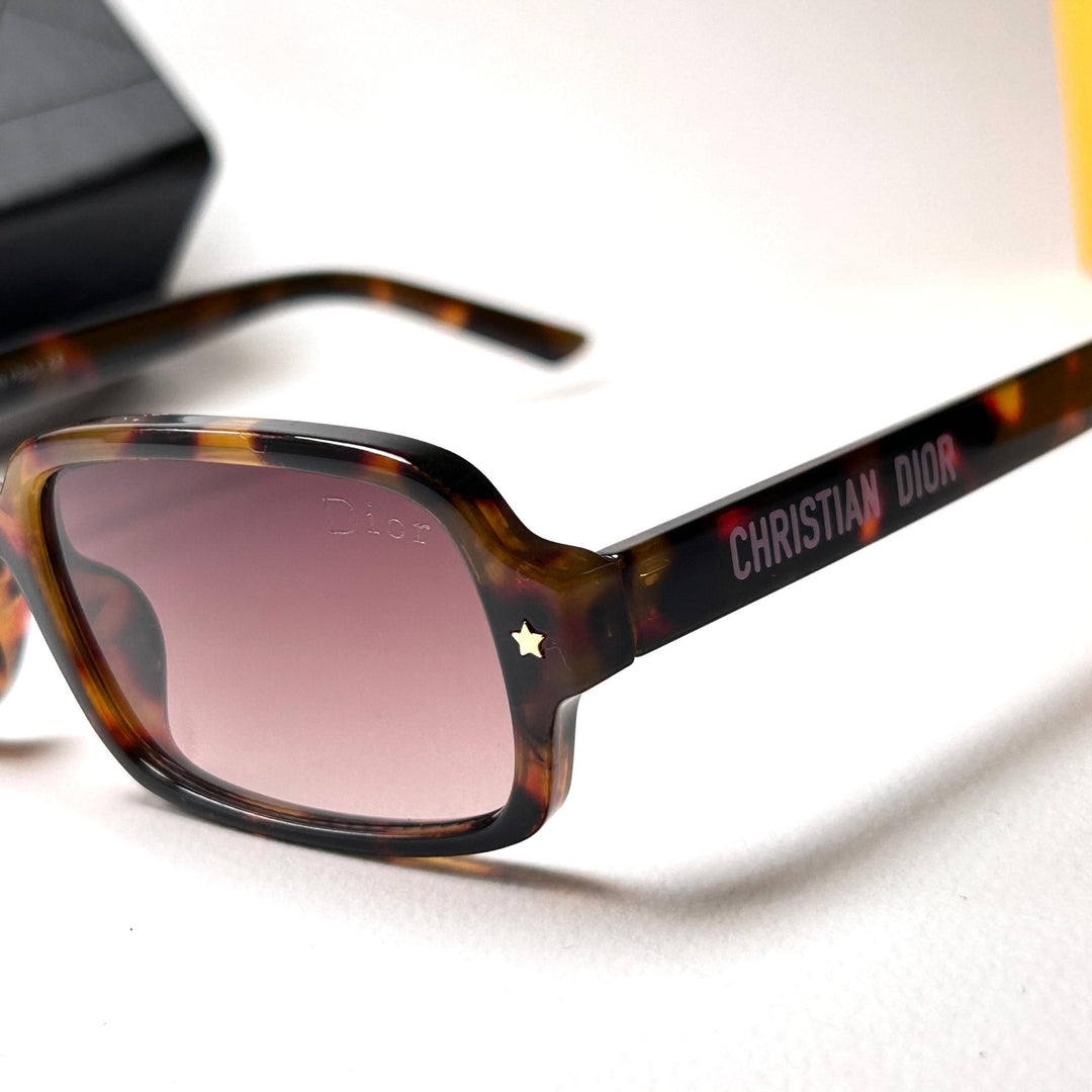 Dior Pacific Rectangular S3F - Brown Tortoiseshell
