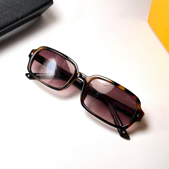 Dior Pacific Rectangular S3F - Brown Tortoiseshell