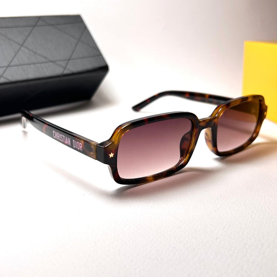 Dior Pacific Rectangular S3F - Brown Tortoiseshell