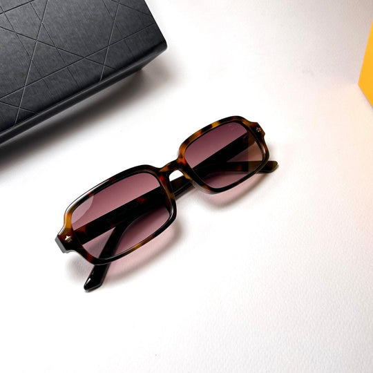 Dior Pacific Rectangular S3F - Brown Tortoiseshell