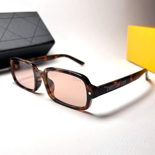 Dior Pacific Rectangular S3F – Peach Tortoiseshell
