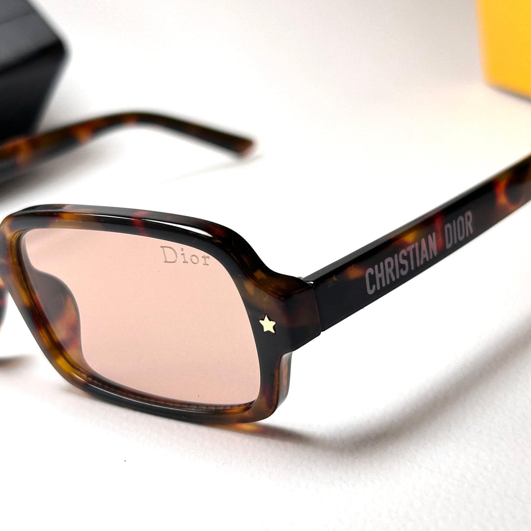 Dior Pacific Rectangular S3F – Peach Tortoiseshell