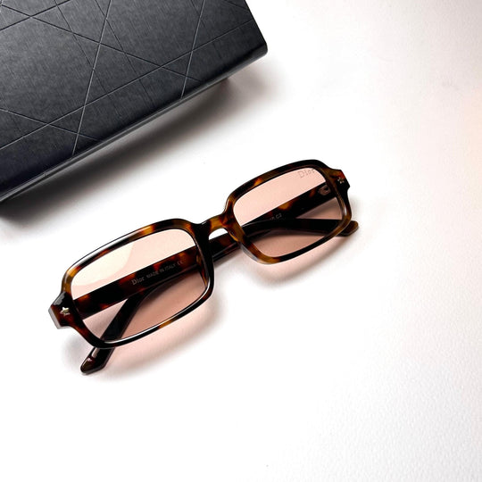 Dior Pacific Rectangular S3F – Peach Tortoiseshell