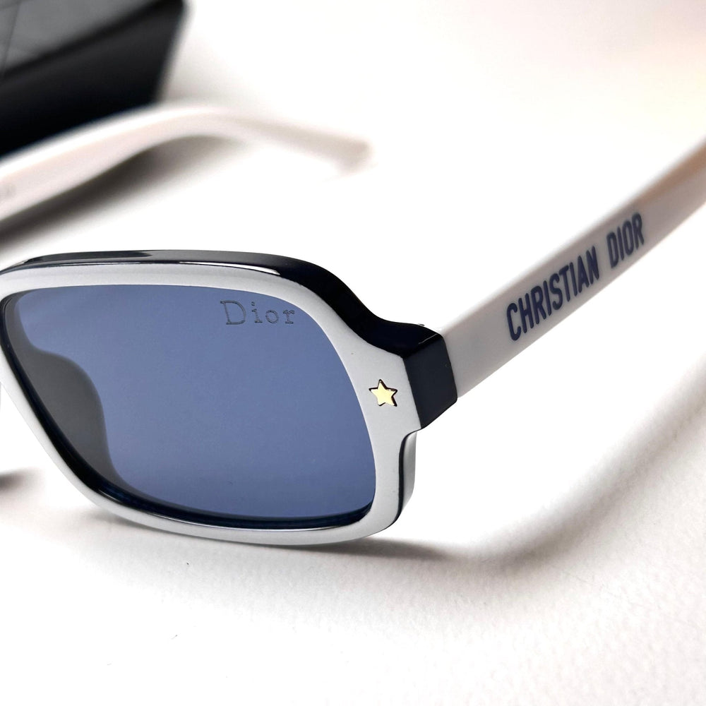 Dior Pacific Rectangular S3F – White n Navy