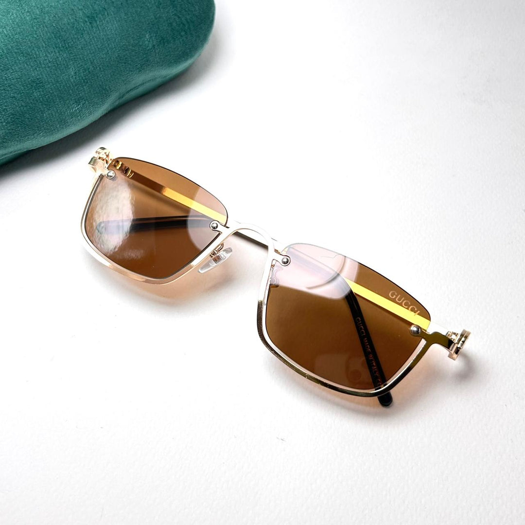 Gucci GG Rectangular Upside Down - Brown