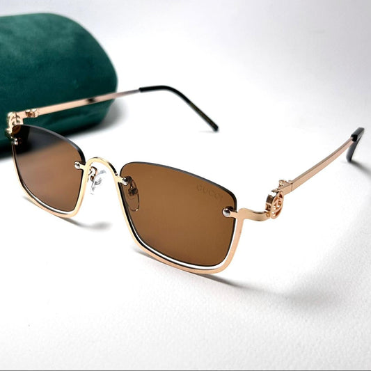 Gucci GG Rectangular Upside Down - Brown