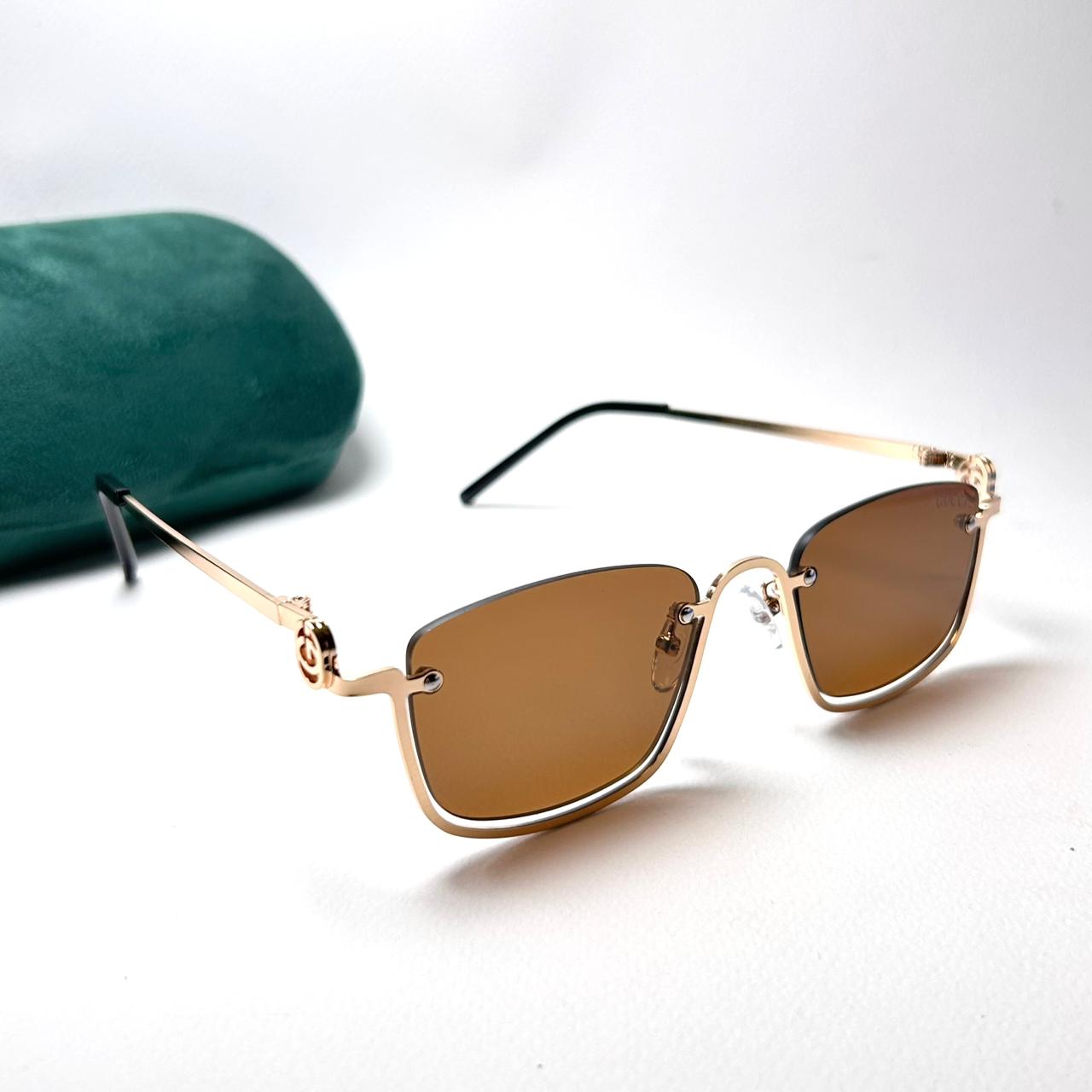 Gucci GG Rectangular Upside Down - Brown