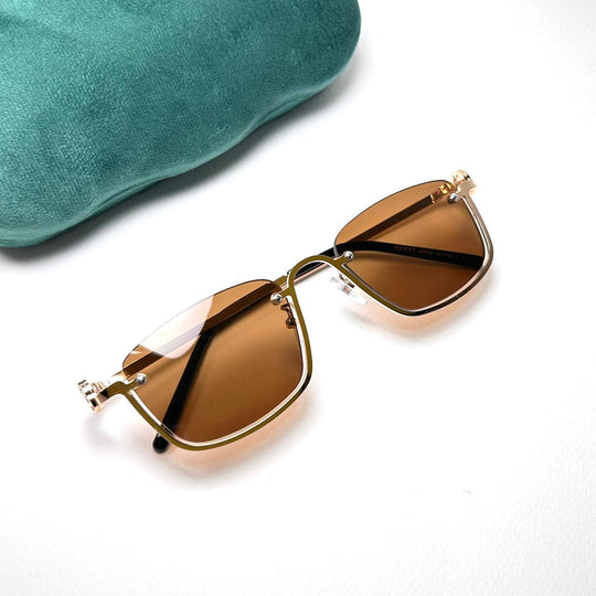 Gucci GG Rectangular Upside Down - Brown