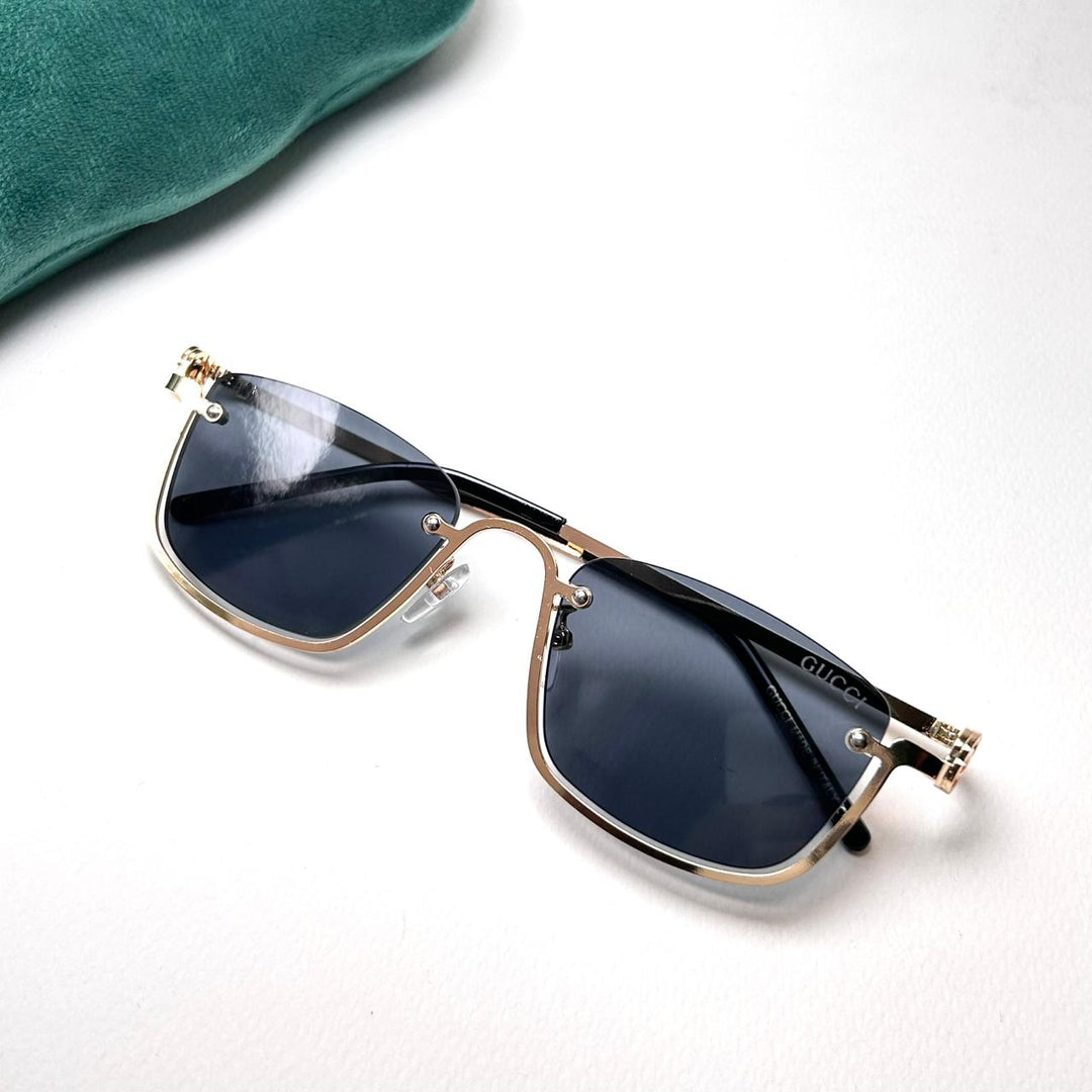 Gucci GG Rectangular Upside Down - Golden Black