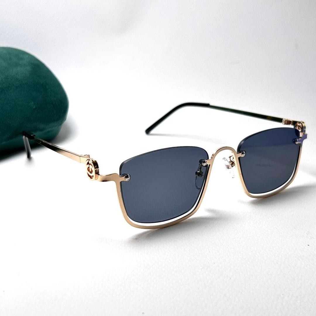 Gucci GG Rectangular Upside Down - Golden Black