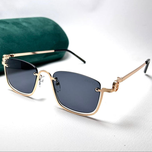 Gucci GG Rectangular Upside Down - Golden Black