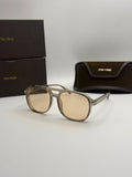 Tom Ford Aviator Sunglasses – Grey Frame / Champagne Lenses