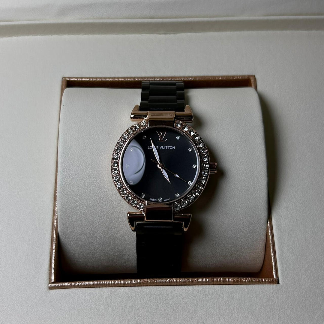 Louis Vuitton Blossom Glam – Midnight Black Crystal Dial