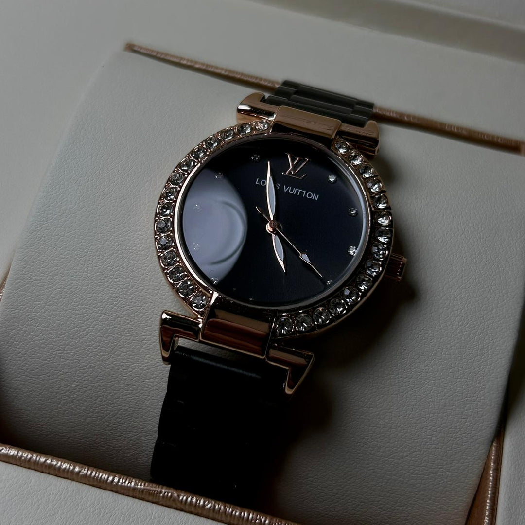Louis Vuitton Blossom Glam – Midnight Black Crystal Dial