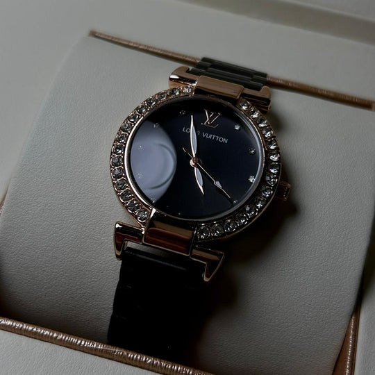 Louis Vuitton Blossom Glam – Midnight Black Crystal Dial