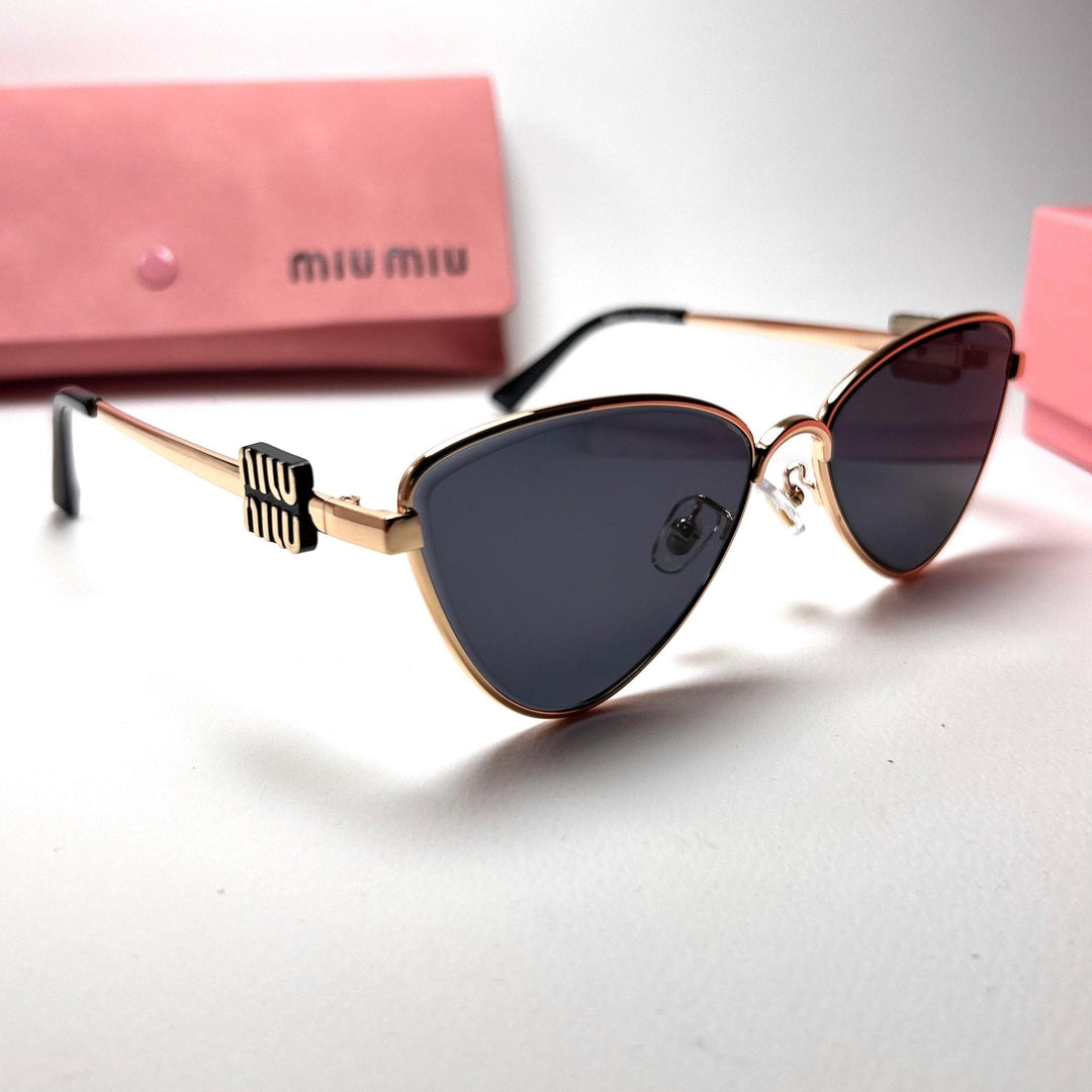 Miu Miu Logo Cat Eye - Black