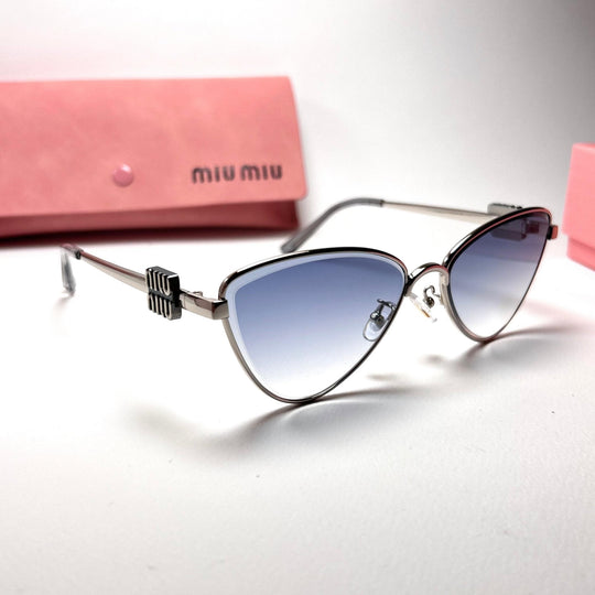 Miu Miu Logo Cat Eye - Ice Blue