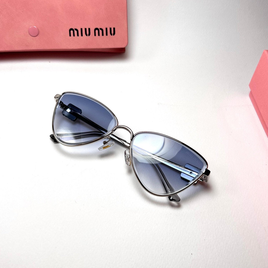 Miu Miu Logo Cat Eye - Ice Blue