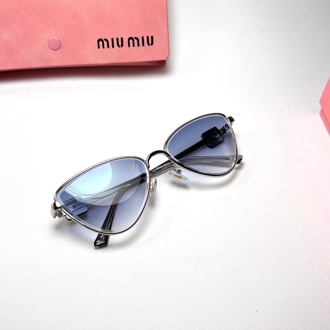 Miu Miu Logo Cat Eye - Ice Blue