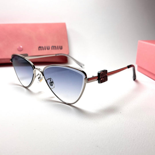 Miu Miu Logo Cat Eye - Ice Blue