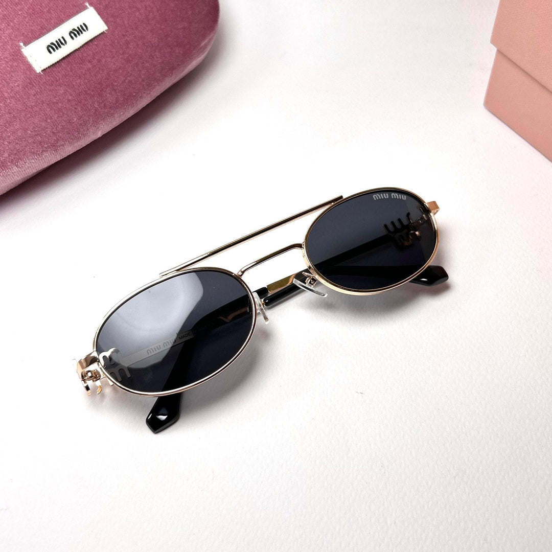 Miu Miu Logo - Golden Black