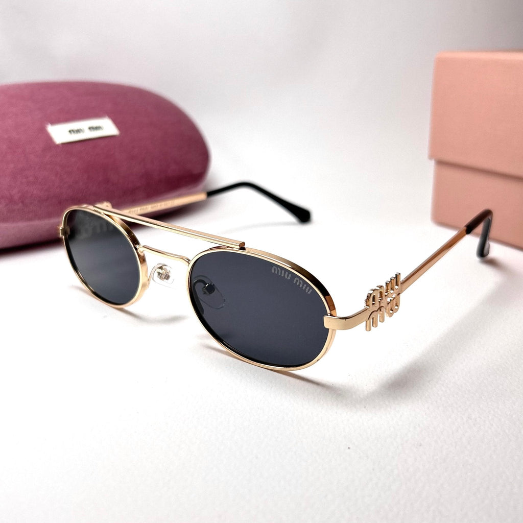 Miu Miu Logo - Golden Black