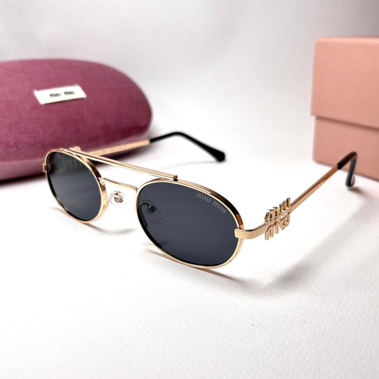 Miu Miu Logo - Golden Black