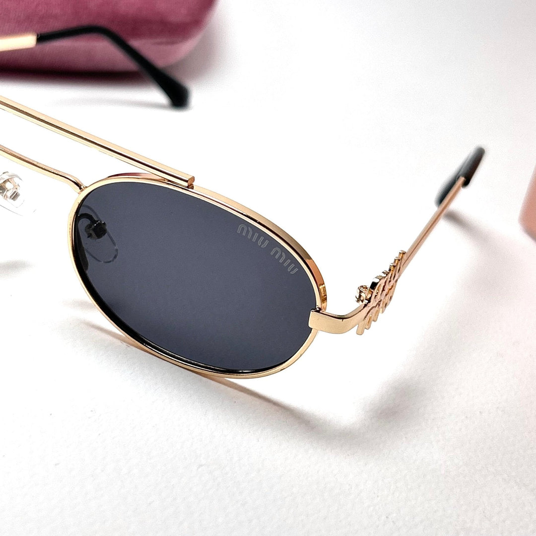 Miu Miu Logo - Golden Black