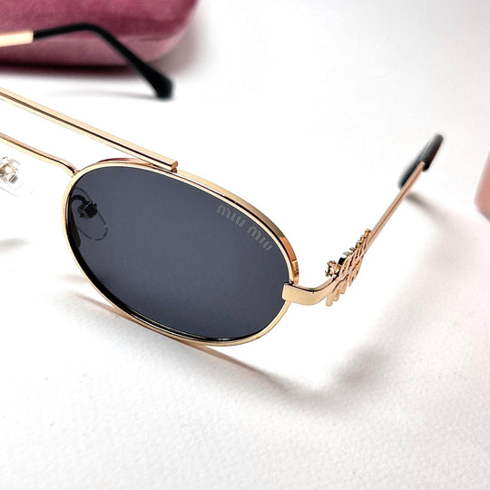 Miu Miu Logo - Golden Black