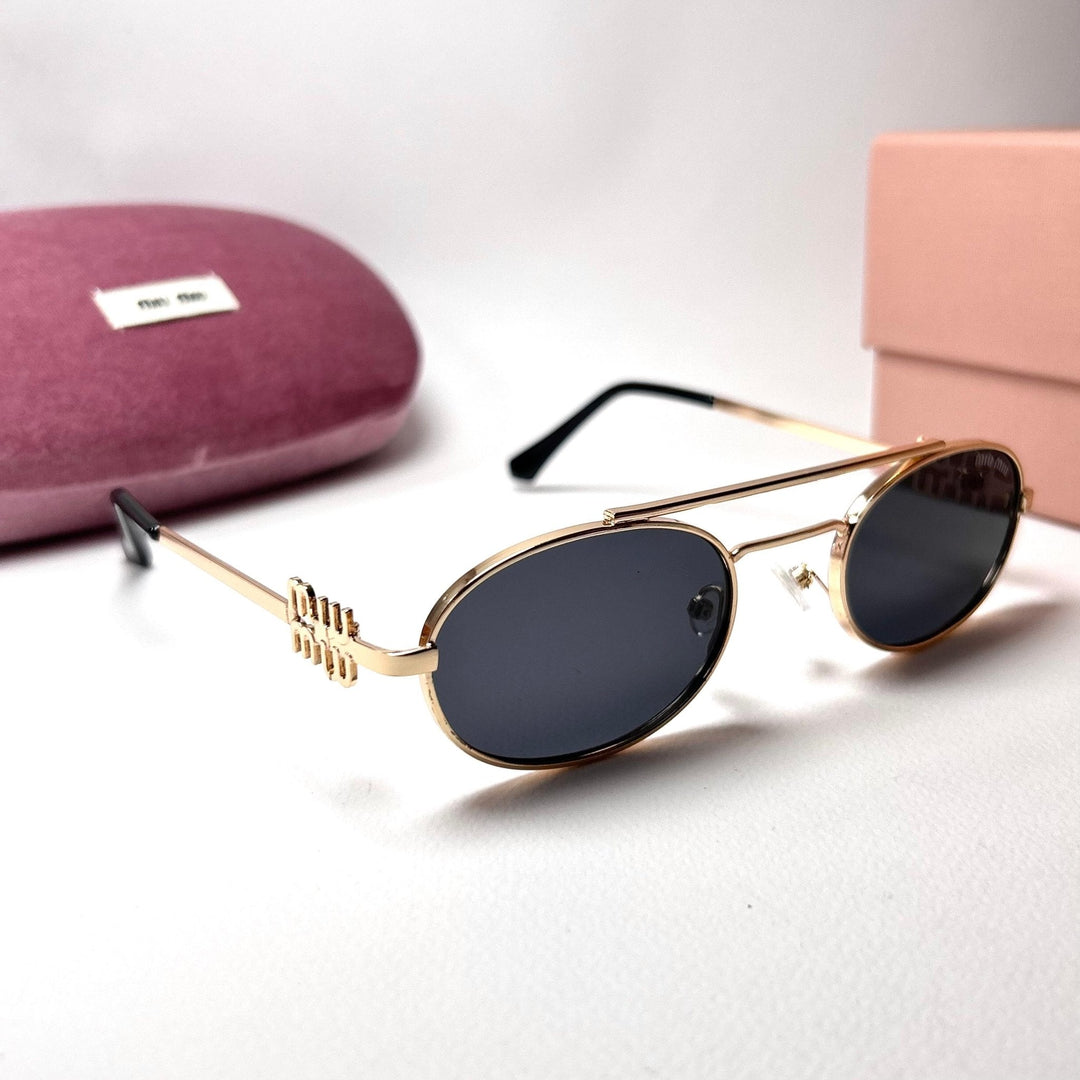 Miu Miu Logo - Golden Black